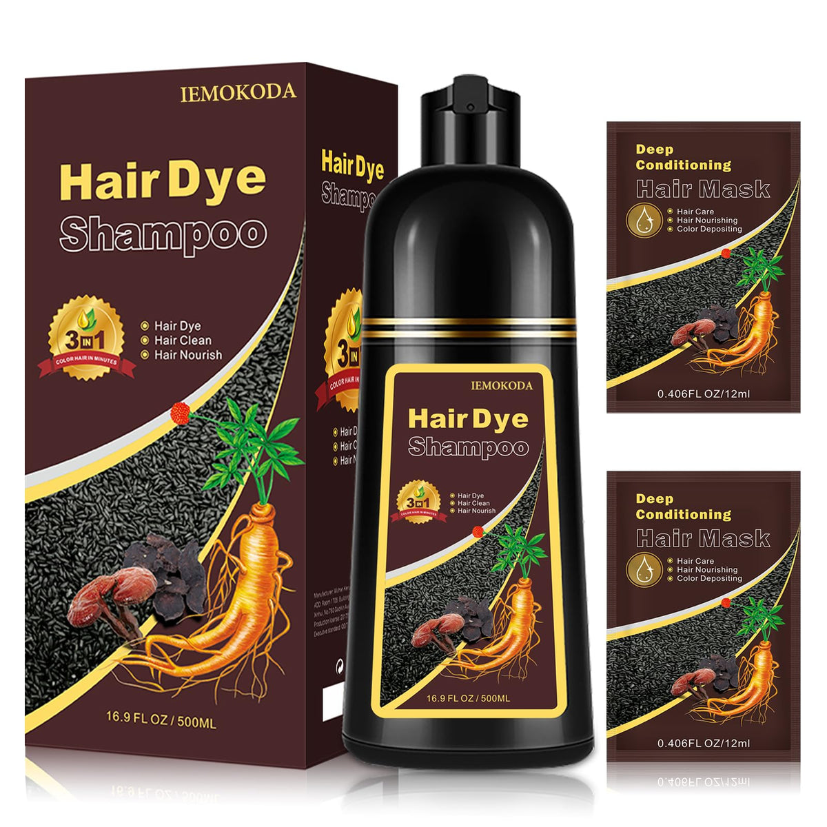 Yocisku Coffee Hair Dye bottle for easy at-home color results.