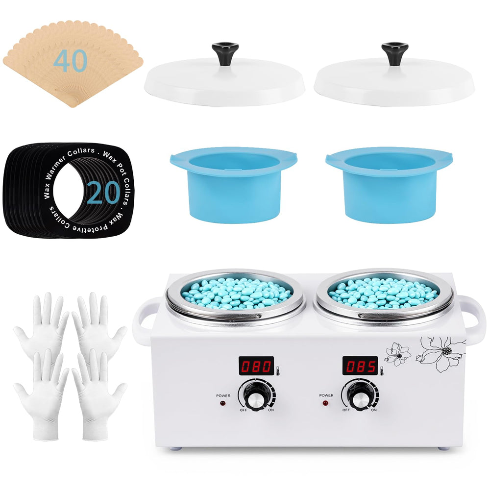 Yofuly double wax warmer with dual pots for two wax types at home