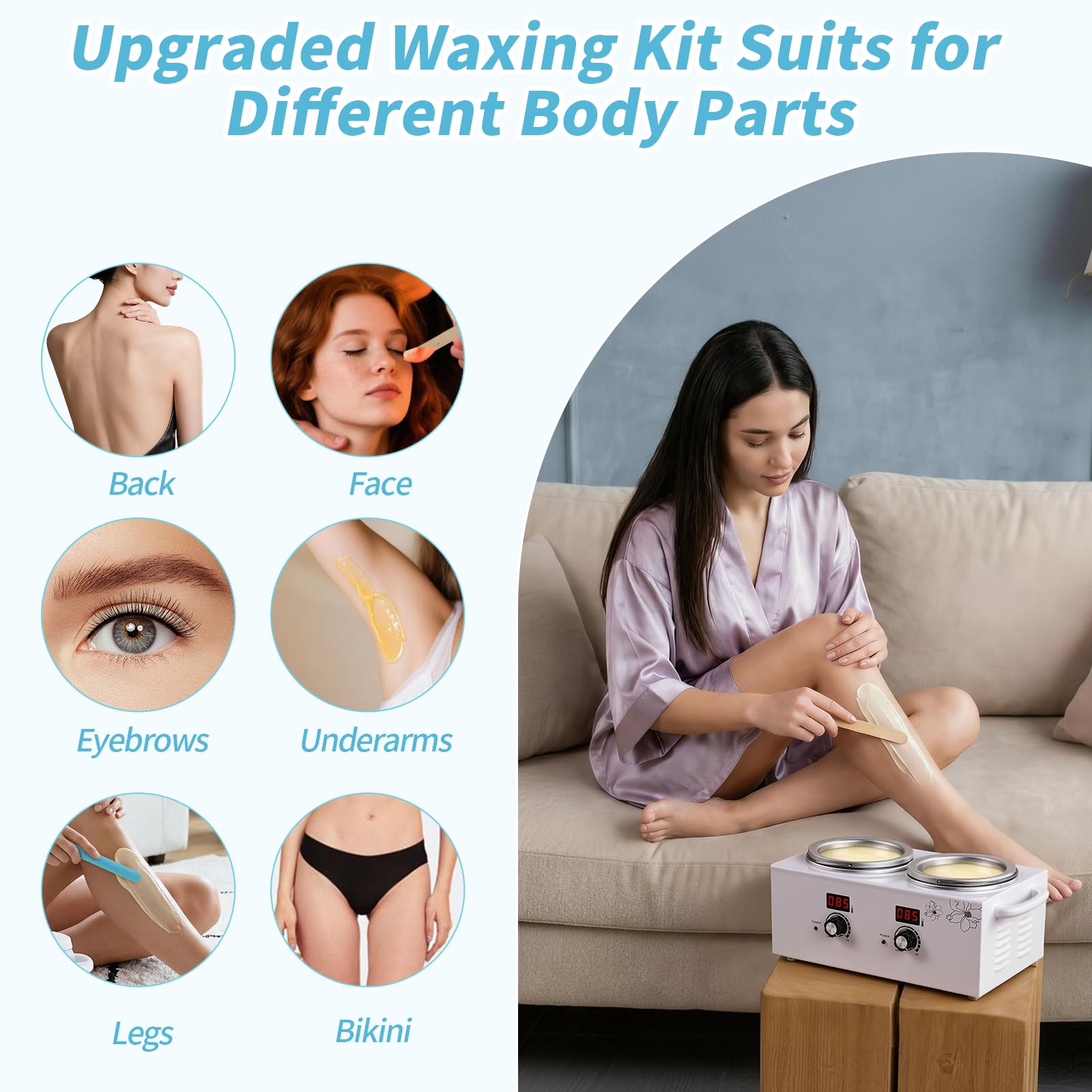 Yofuly home spa waxing kit for convenient full-body hair removal