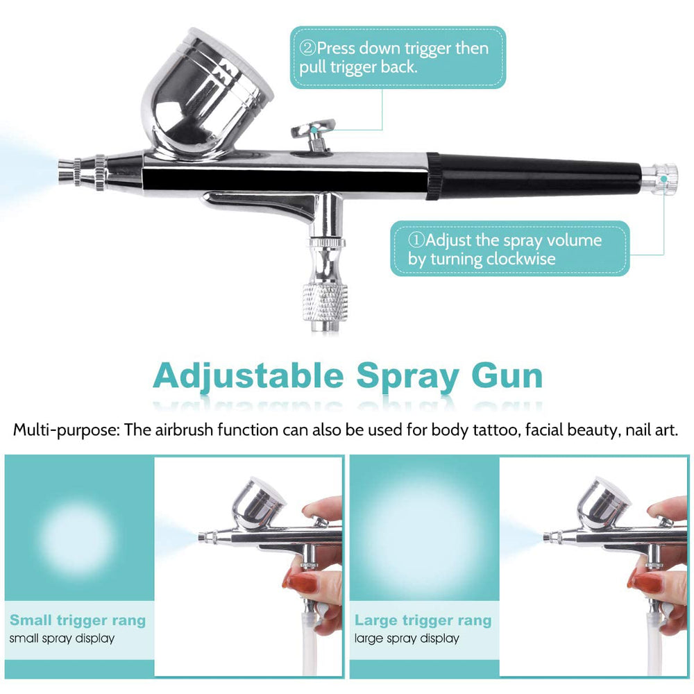 Yofuly spray gun close-up showing moisturizing mist and pore-calming spray action