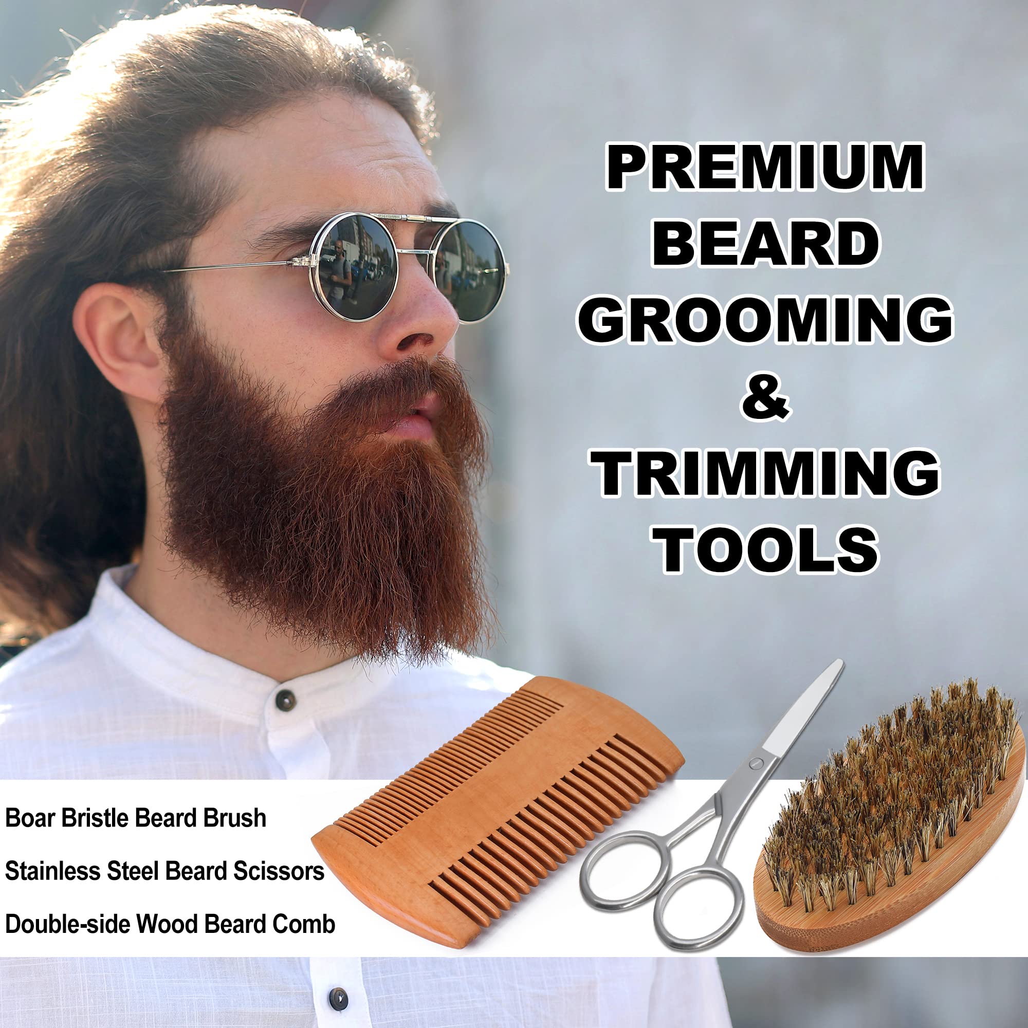 YogerYou beard brush distributes oil evenly for softer, shinier facial hair
