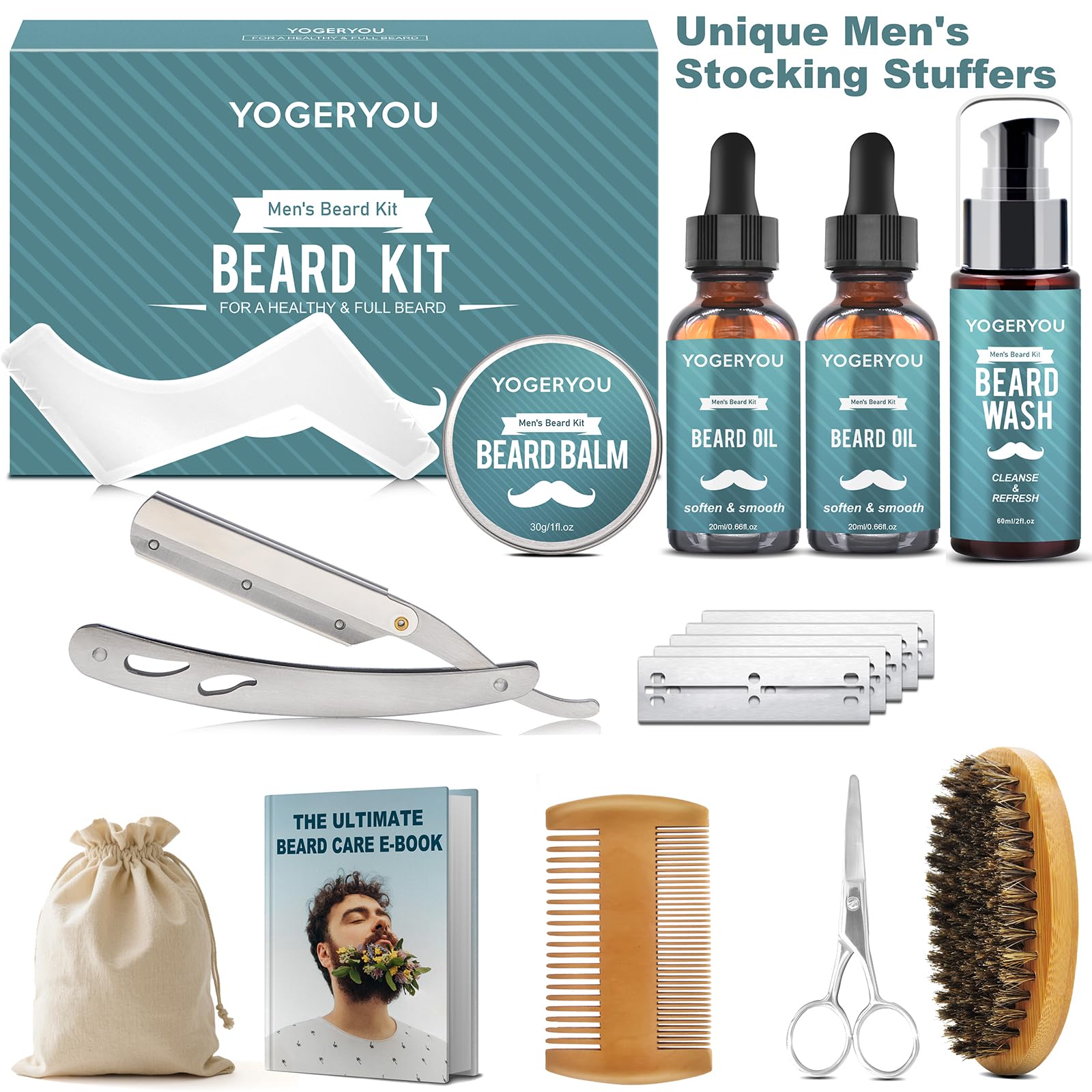 YogerYou beard scissors provide precise trimming for clean lines and better shaping