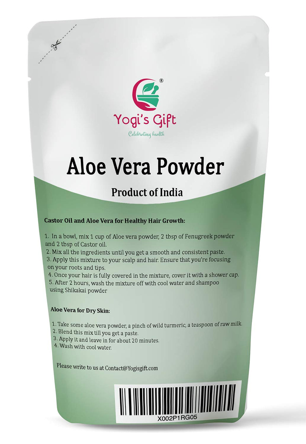 Yogis Gift Aloe Vera Powder scoop with measurement