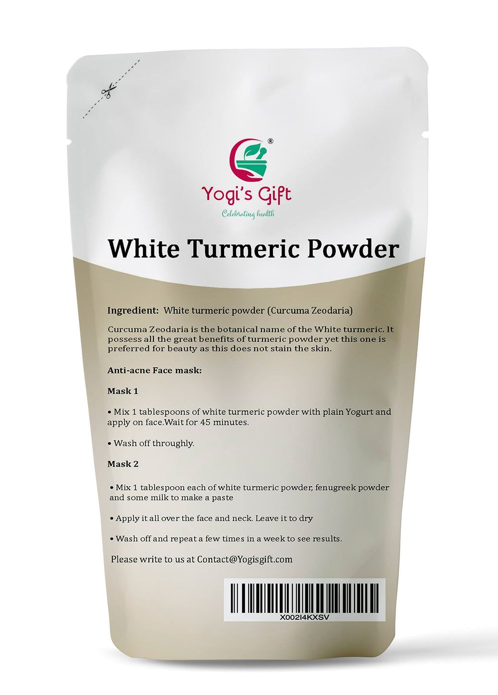 Pouring YOGI’S GIFT White Turmeric Powder