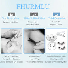 Yogkuse Hunnyfit magnetic eyelashes natural look on eye for everyday beauty