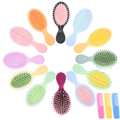 YOJOR mini wet hair brush pack closeup; travel-friendly and detangles hair on the go.