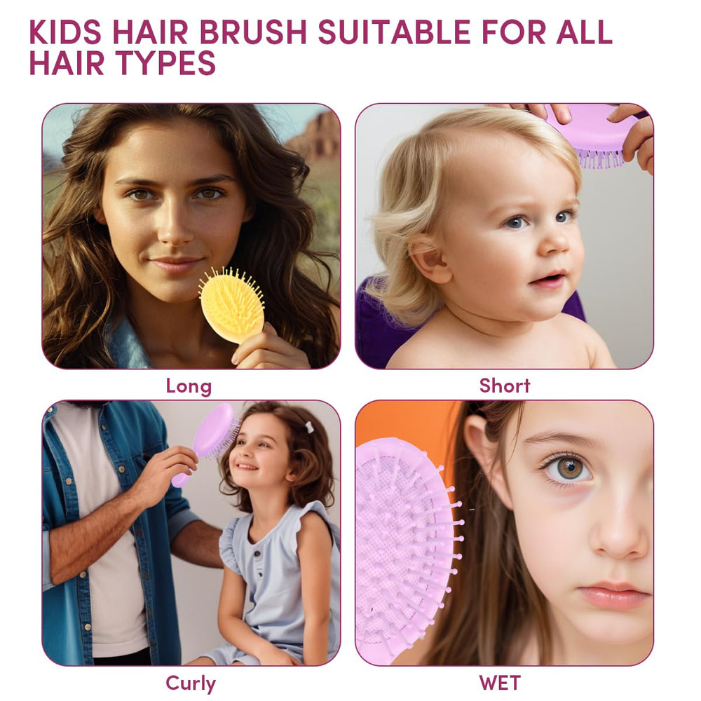 YOJOR mini wet hair brush pack layout; showcases 15-pack portability for bridesmaids.