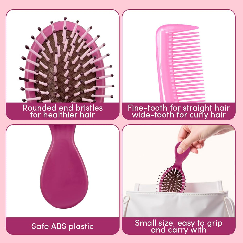 YOJOR mini wet hair brush soft teeth; gentle detangling without snagging.
