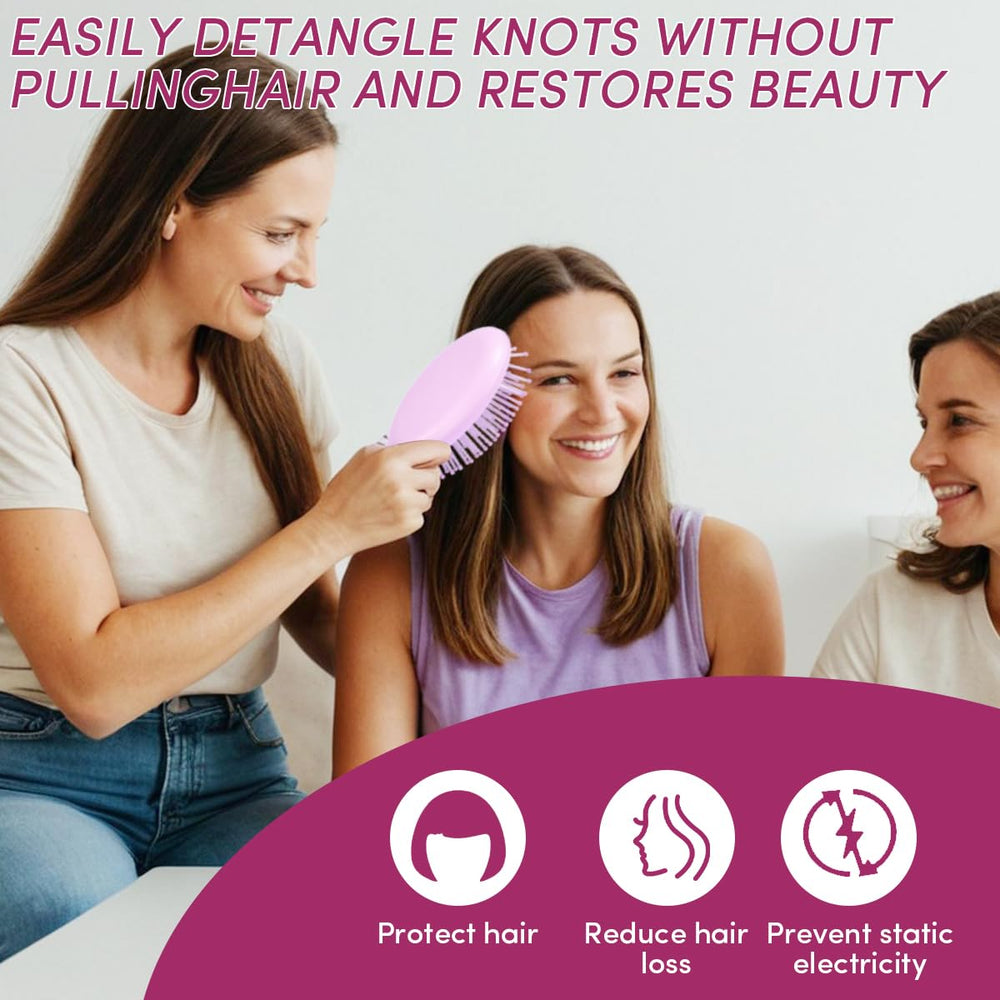 YOJOR mini wet hair brush travel compact; ideal for handbags and on-the-go styling.