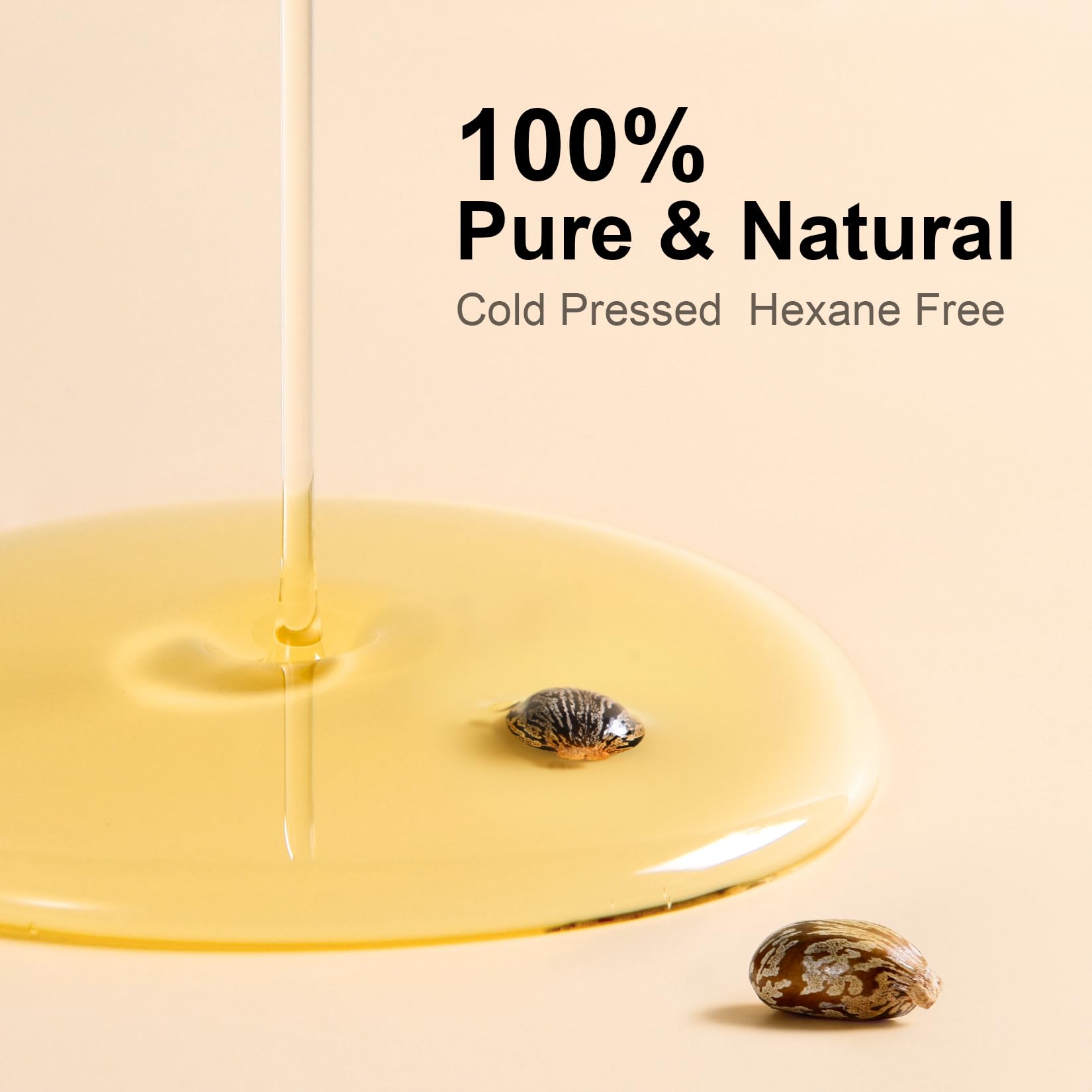Yoken castor oil has a thick, viscous texture for deep hydration