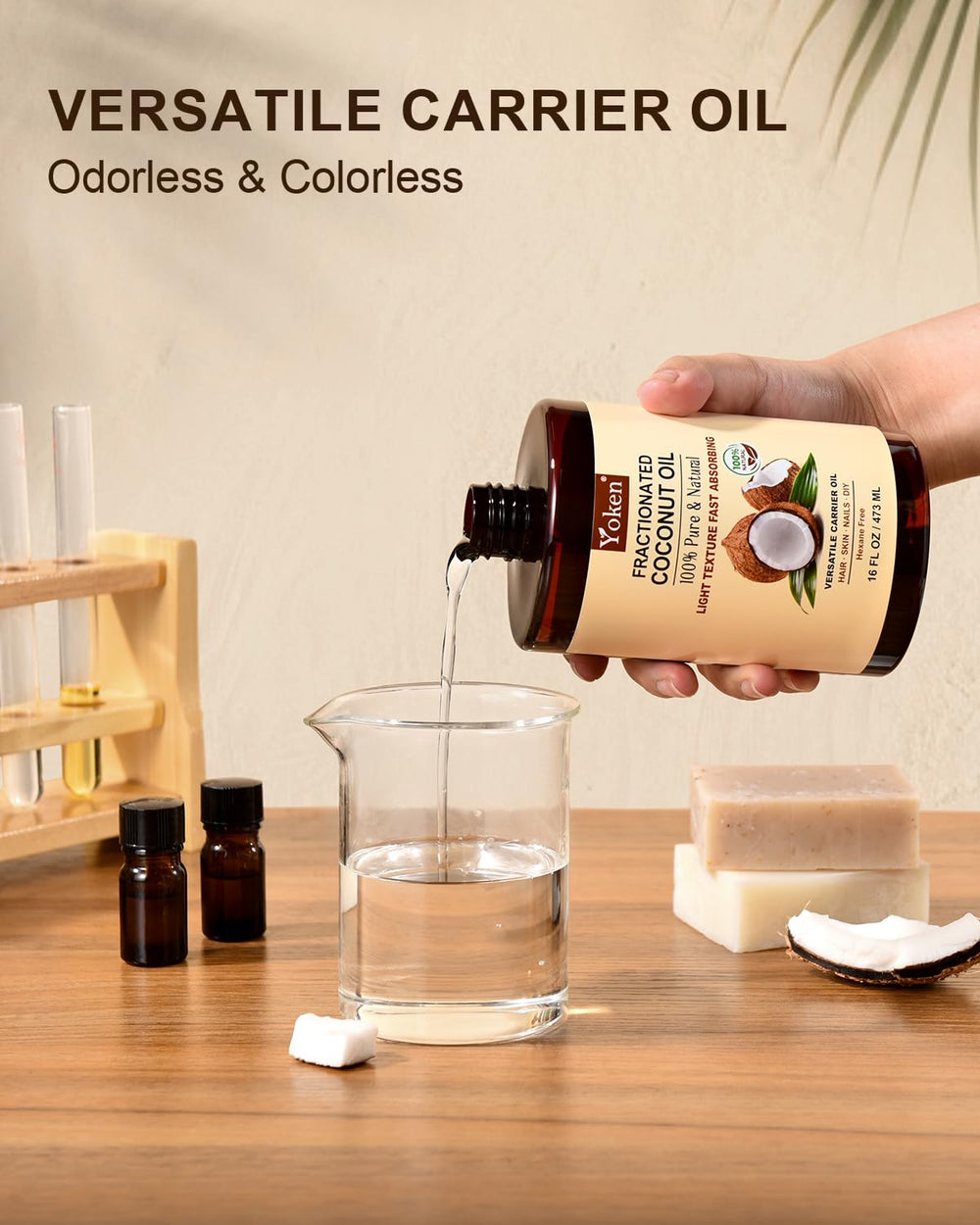 Yoken hexane-free coconut oil purity and safety.