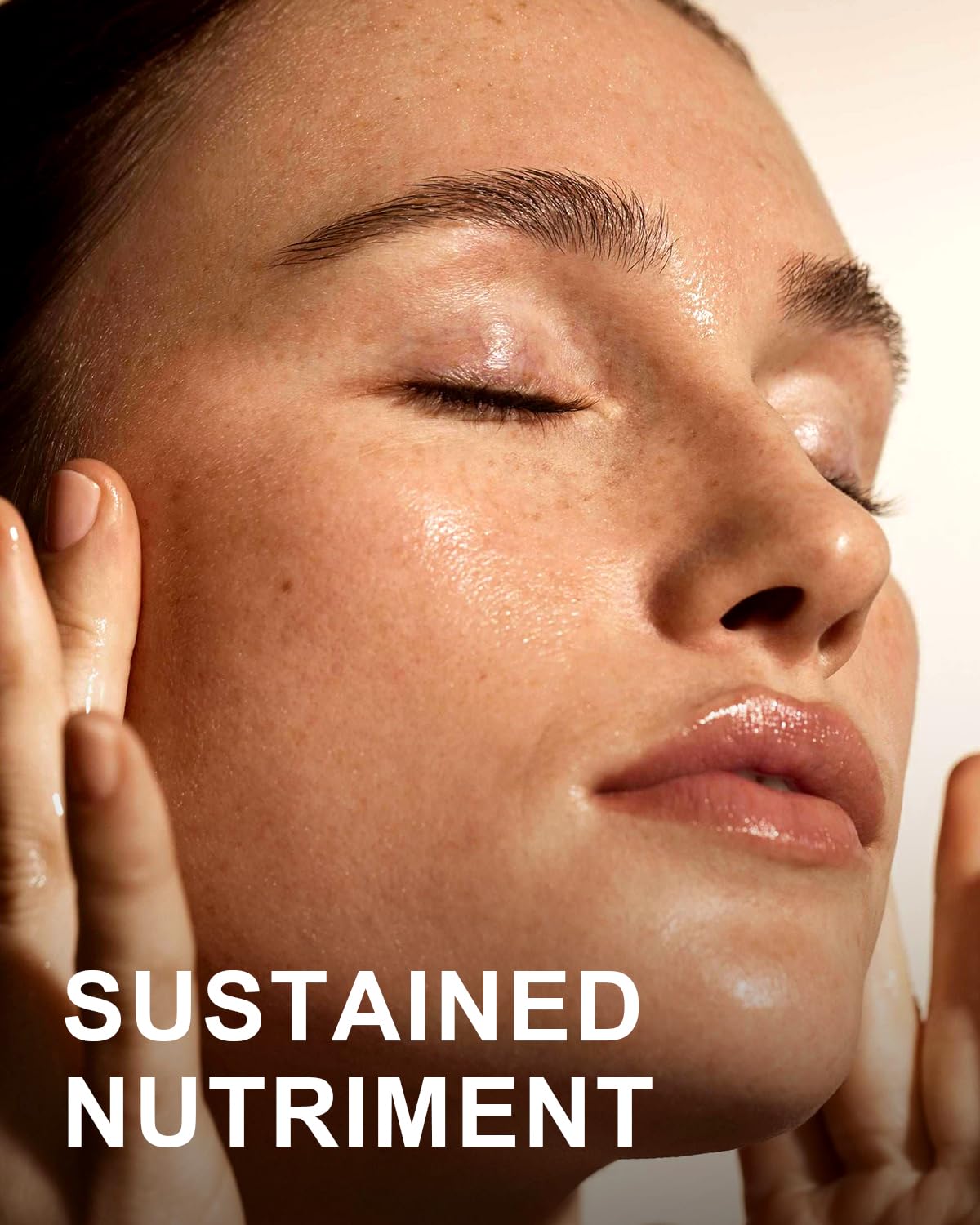 Yoken pumpkin seed oil applied to hair for scalp nourishment and shine.
