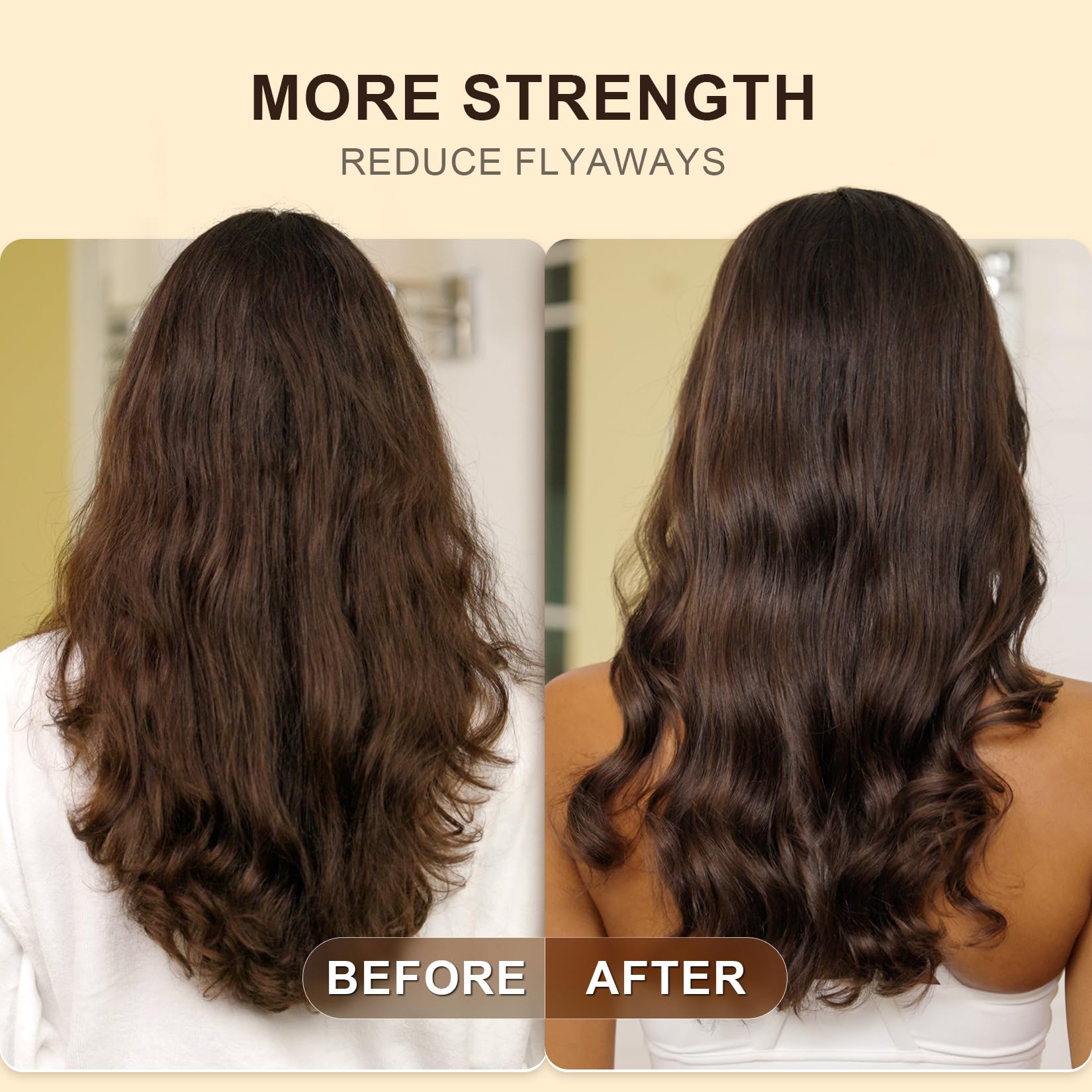 Yoken Argan Oil hair application indicates frizz control