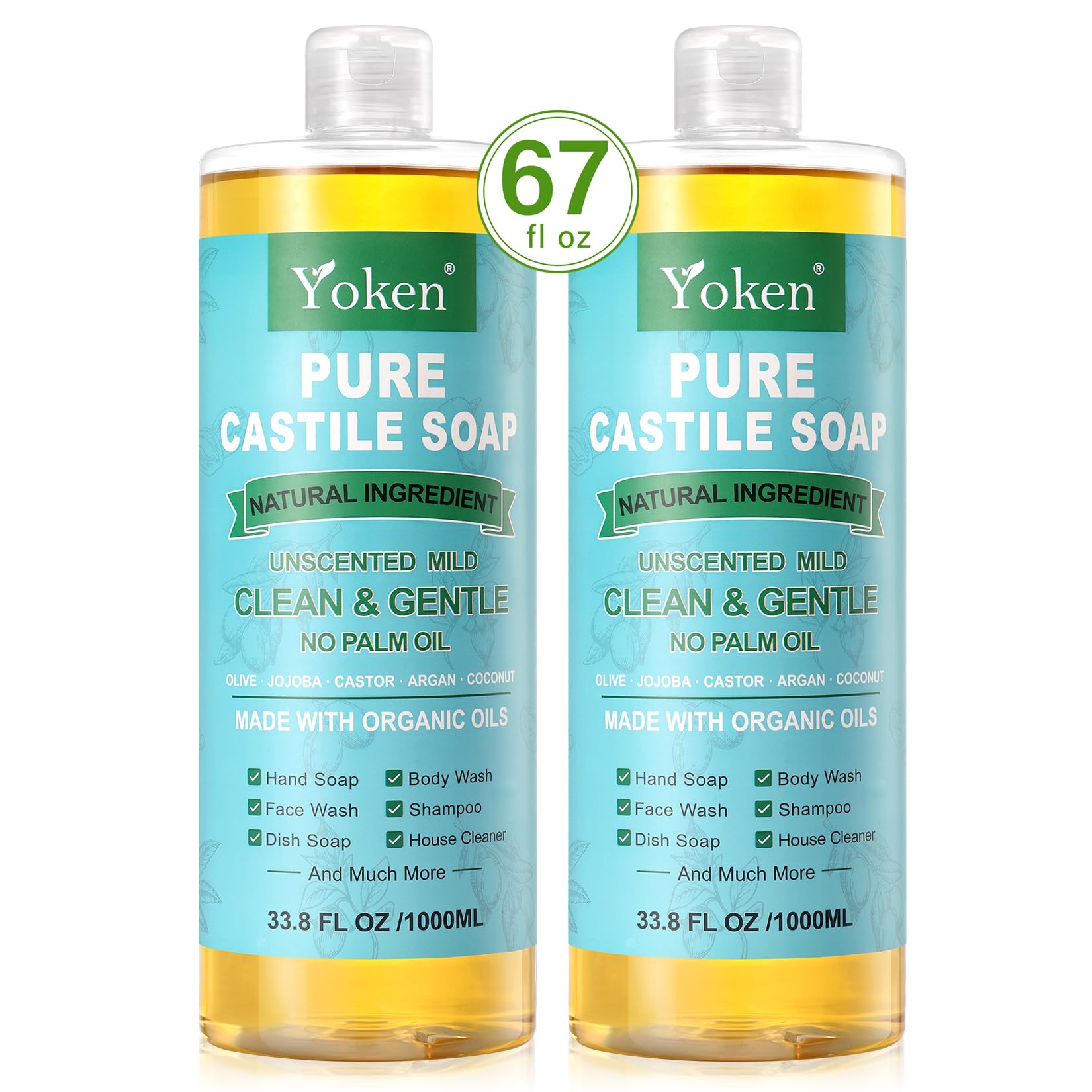Cruelty-free vegan label on Yoken Castile Soap signals plant-based care.