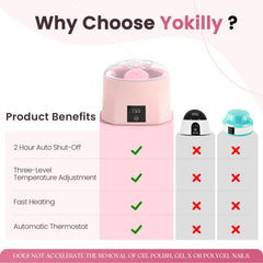 Yokilly heated bowl with 3-level temperature control for personalized warmth.