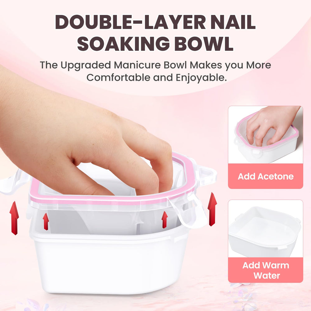 Yokilly acetone-proof nail bowl pink resists solvents for longer-lasting use