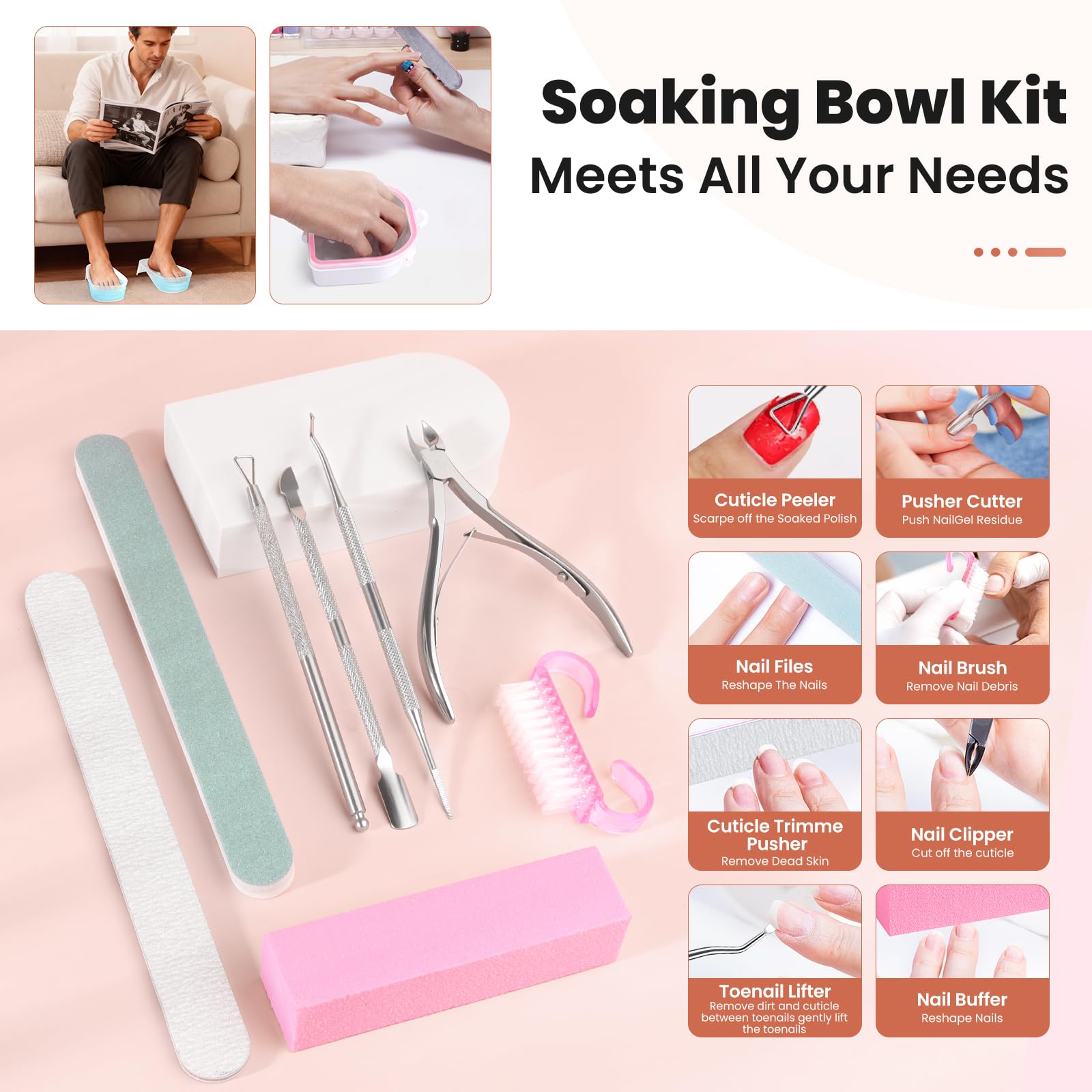 Yokilly dual-purpose pedicure tools set ideal as a gift for nail lovers