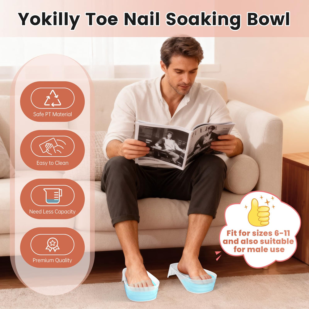 Yokilly lightweight tub saves liquid, making toe soaking efficient
