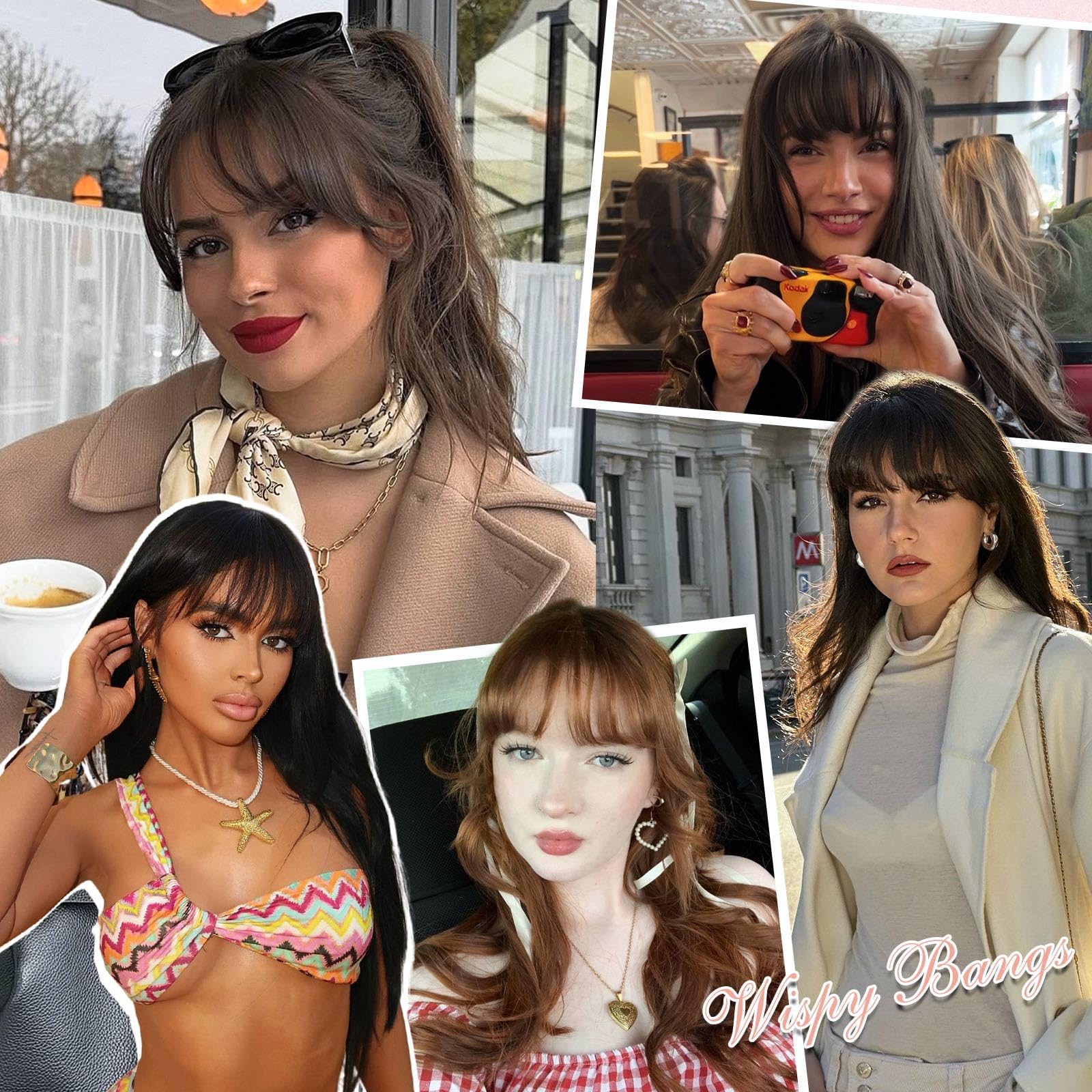 YOLIN clip-in bangs suitable for concerts and parties with versatile styling.