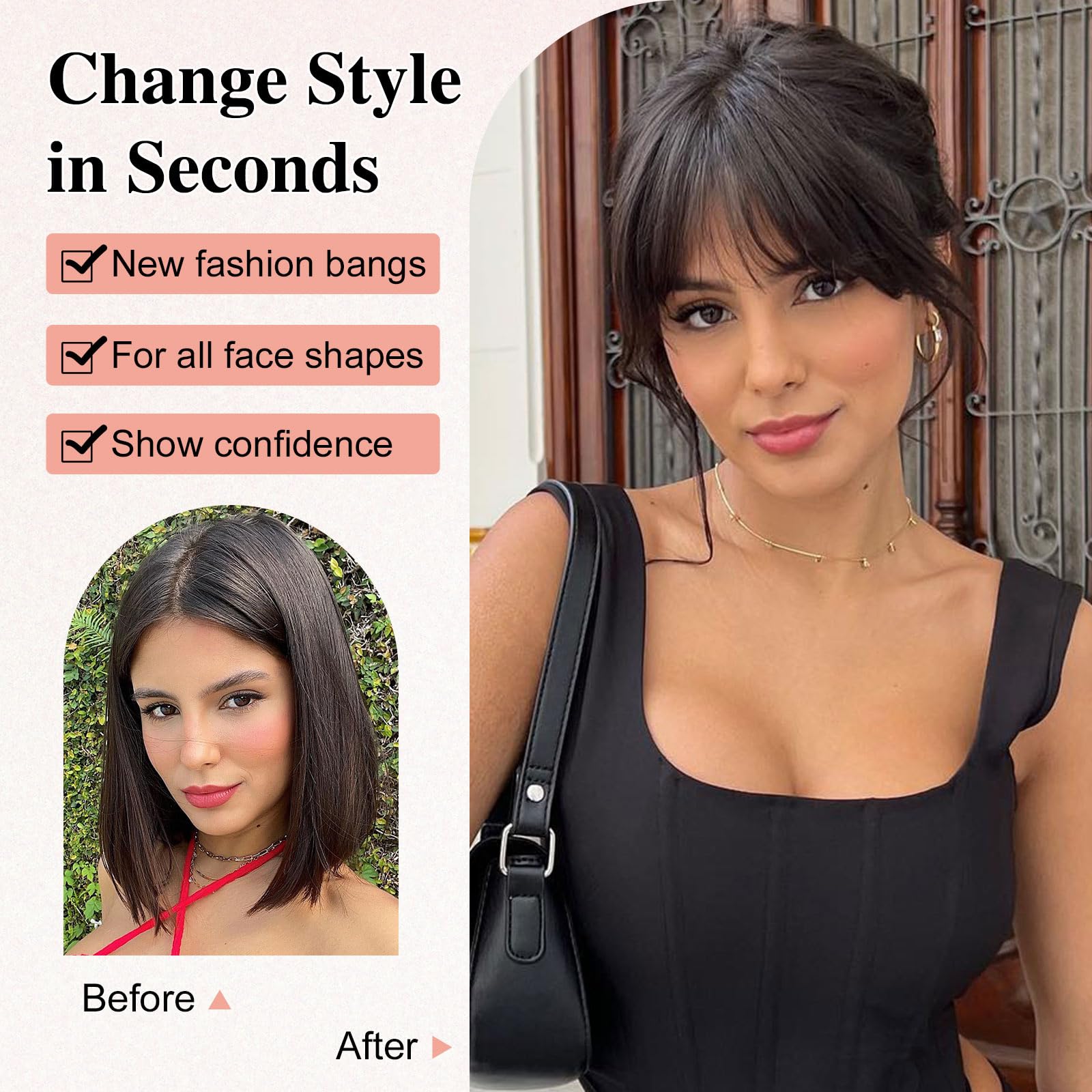 YOLIN clip-in bangs designed for comfortable daily wear and quick styling.