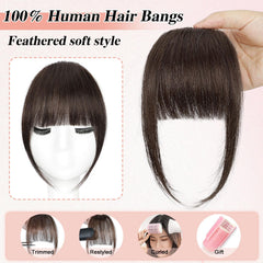 YOLIN clip-in bangs ready for dye or perm to customize color.