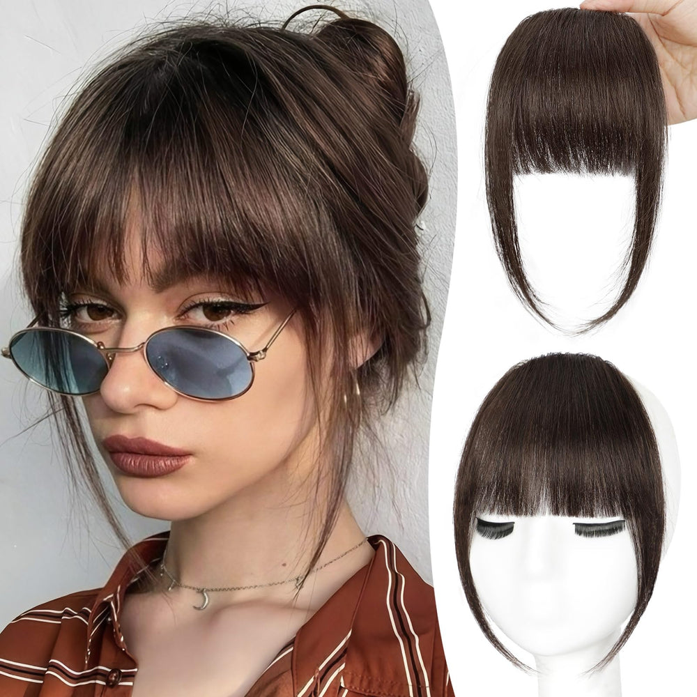 YOLIN clip-in bangs with temples create a natural hairline for daily wear.