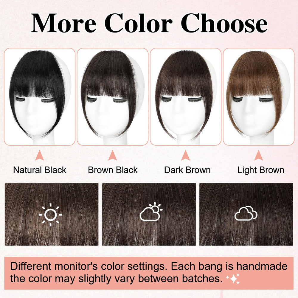 YOLIN clip-in bangs ideal for wedding or special occasions with elegant framing.