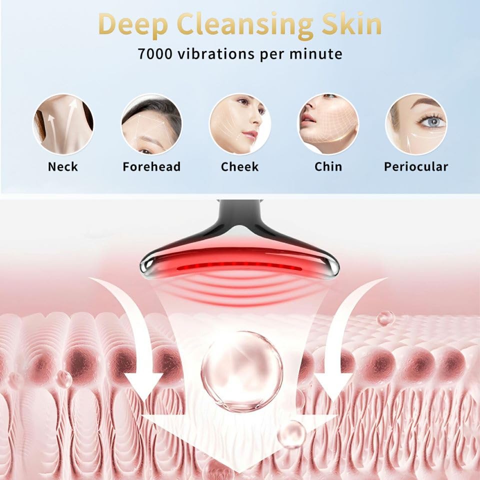 Yolopim with corrugated non-slip handle during a home skincare session