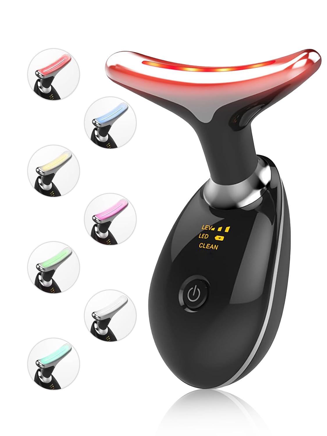 Yolopim facial beauty device with 7-color LED glow for at-home skincare sessions