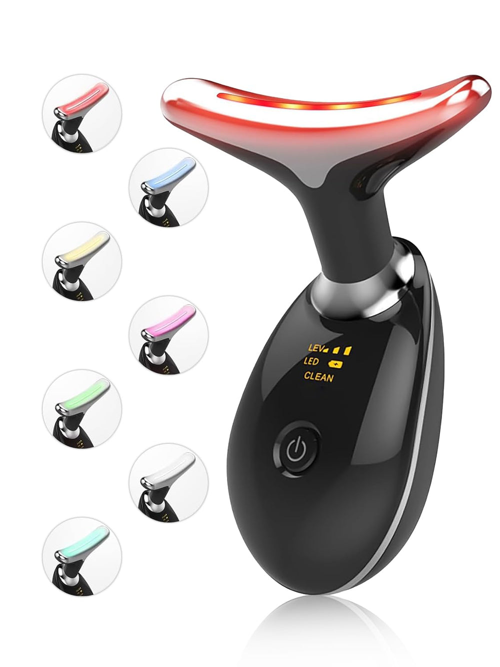 Yolopim facial beauty device with 7-color LED glow for at-home skincare sessions