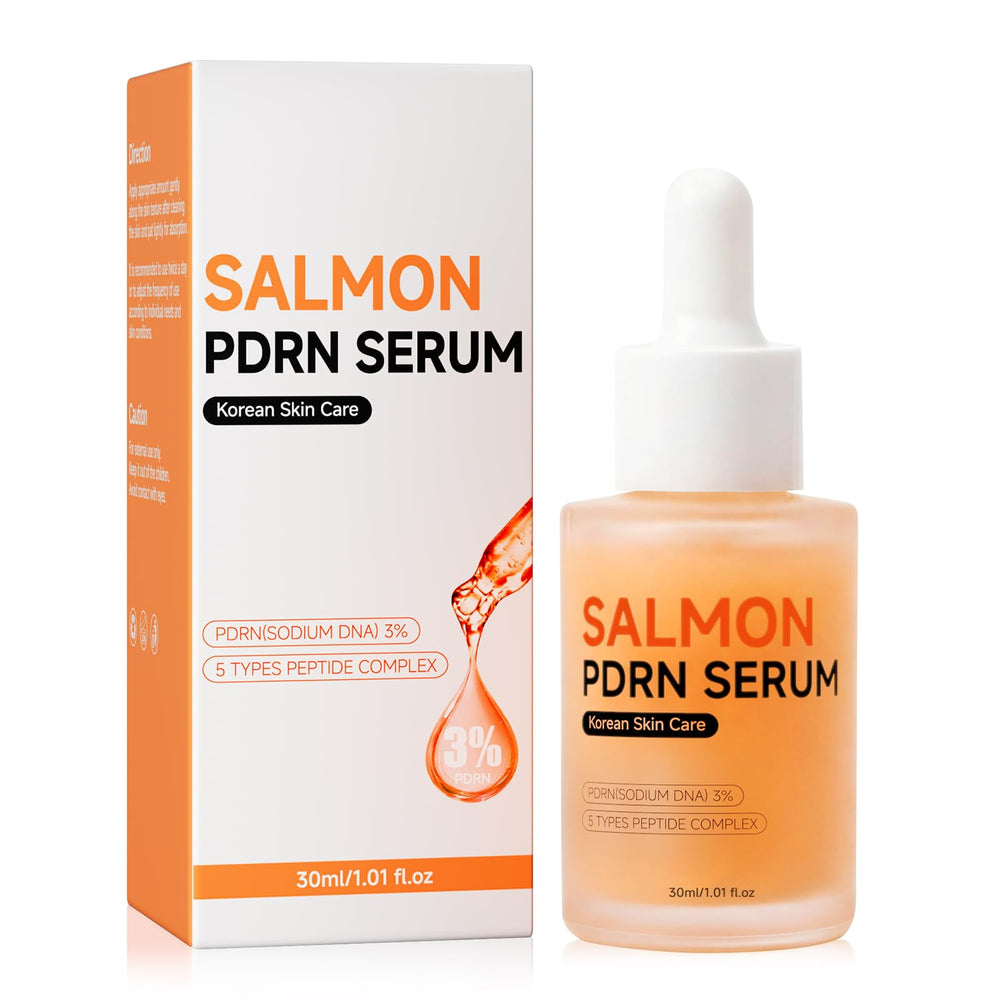 Minimalist skincare setup with Yoneya Salmon DNA serum ready to use