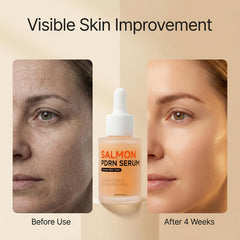 Creamy serum texture swirls across the skin with Yoneya