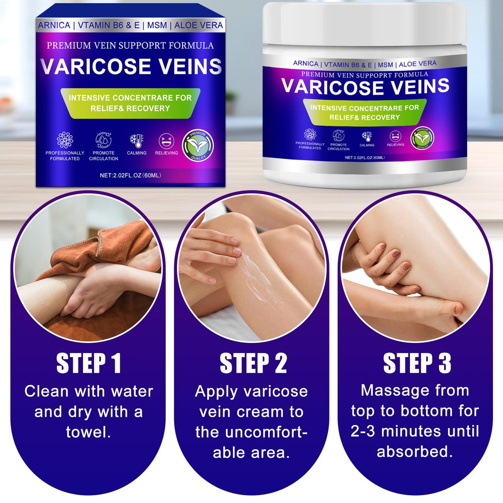 Yongsenina Varicose Veins Cream on leg after use, legs look firmer.