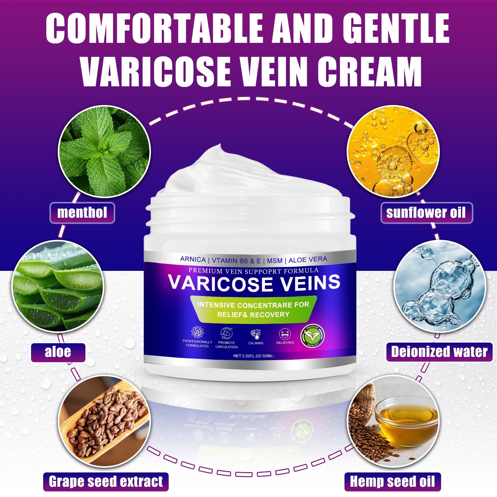 Yongsenina Varicose Veins Cream absorbed into skin for long-lasting comfort.