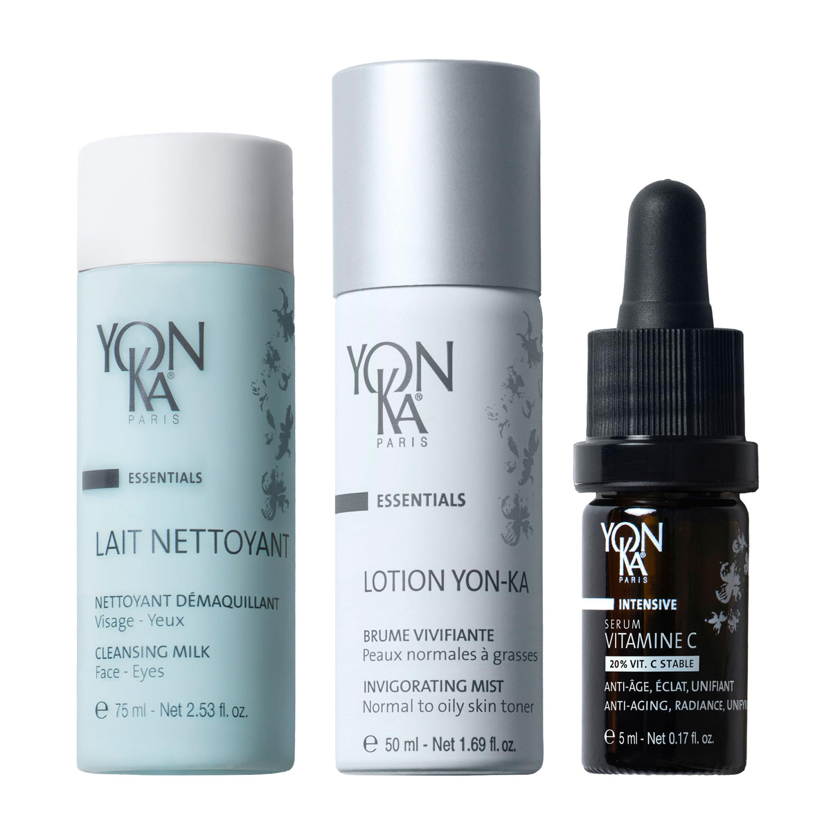 Yonka Gentle Milk Cleanser travel bottle for gentle cleansing and makeup removal on the go.