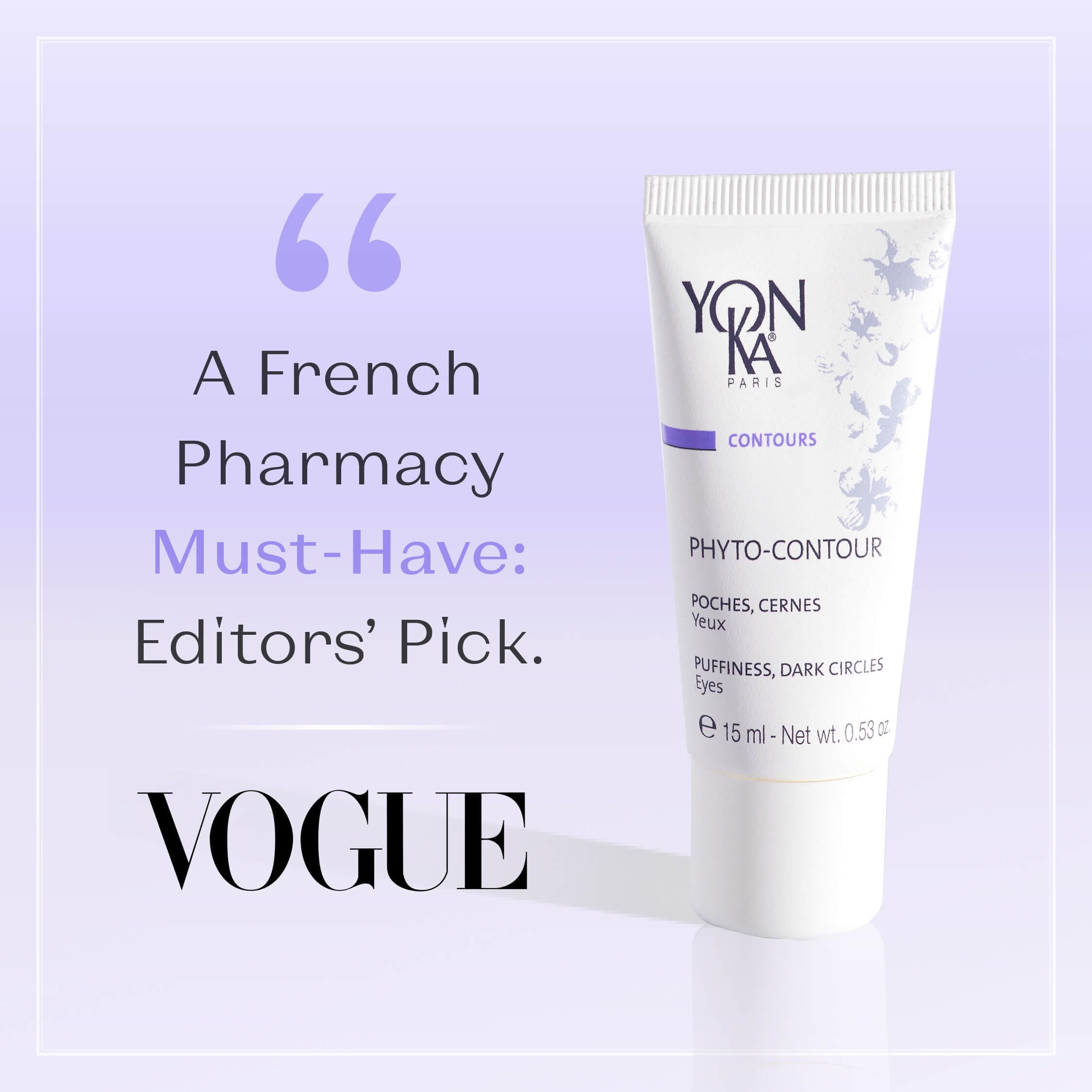 Premium Yonka Phyto-Contour packaging front, paraben-free promise