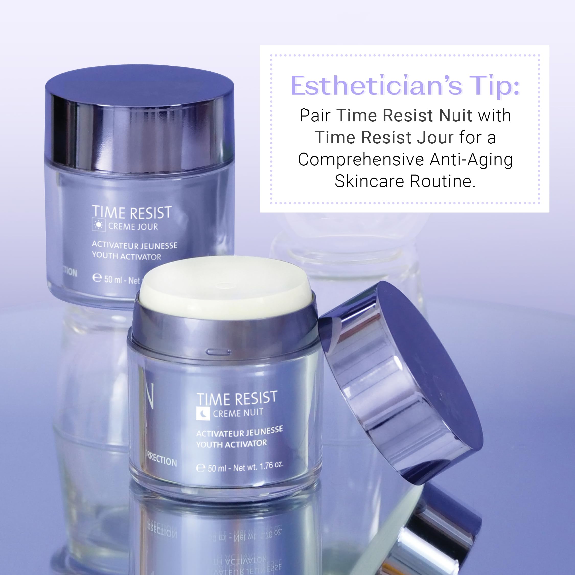 Yonka Time Resist Nuit packaging visual communicates premium skincare.