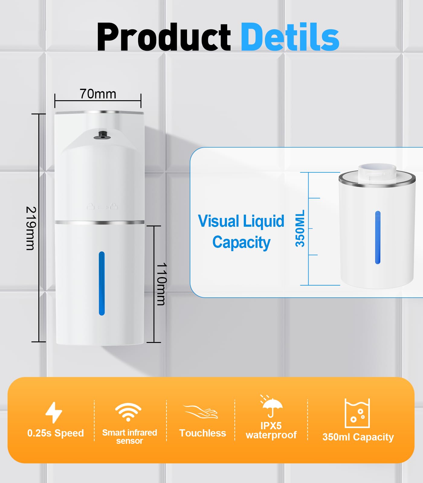 YONVEXO dispenser in use in kitchen or bathroom for easier hand hygiene.