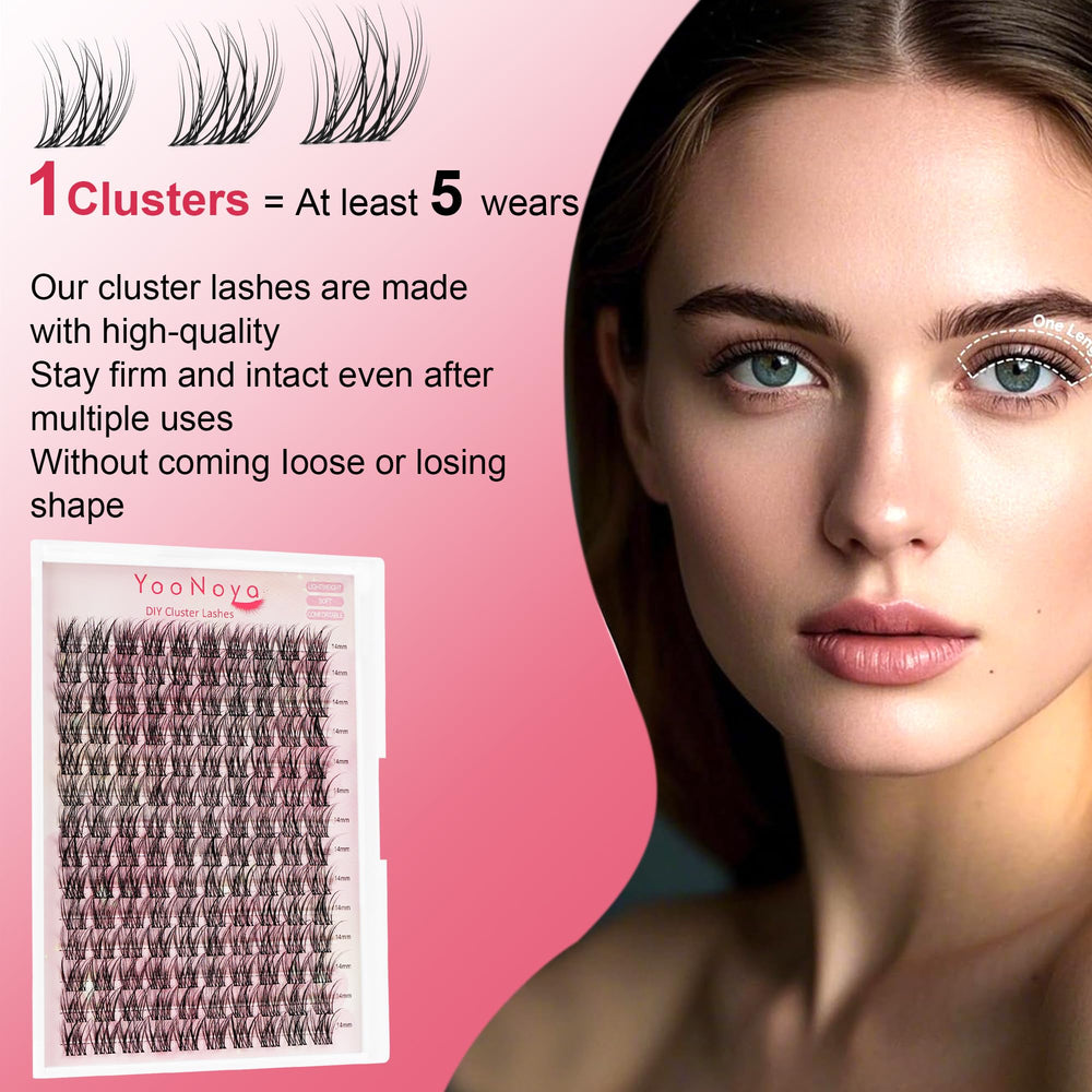Yoonoya easy-apply lash clusters help beginners achieve quick, polished looks.