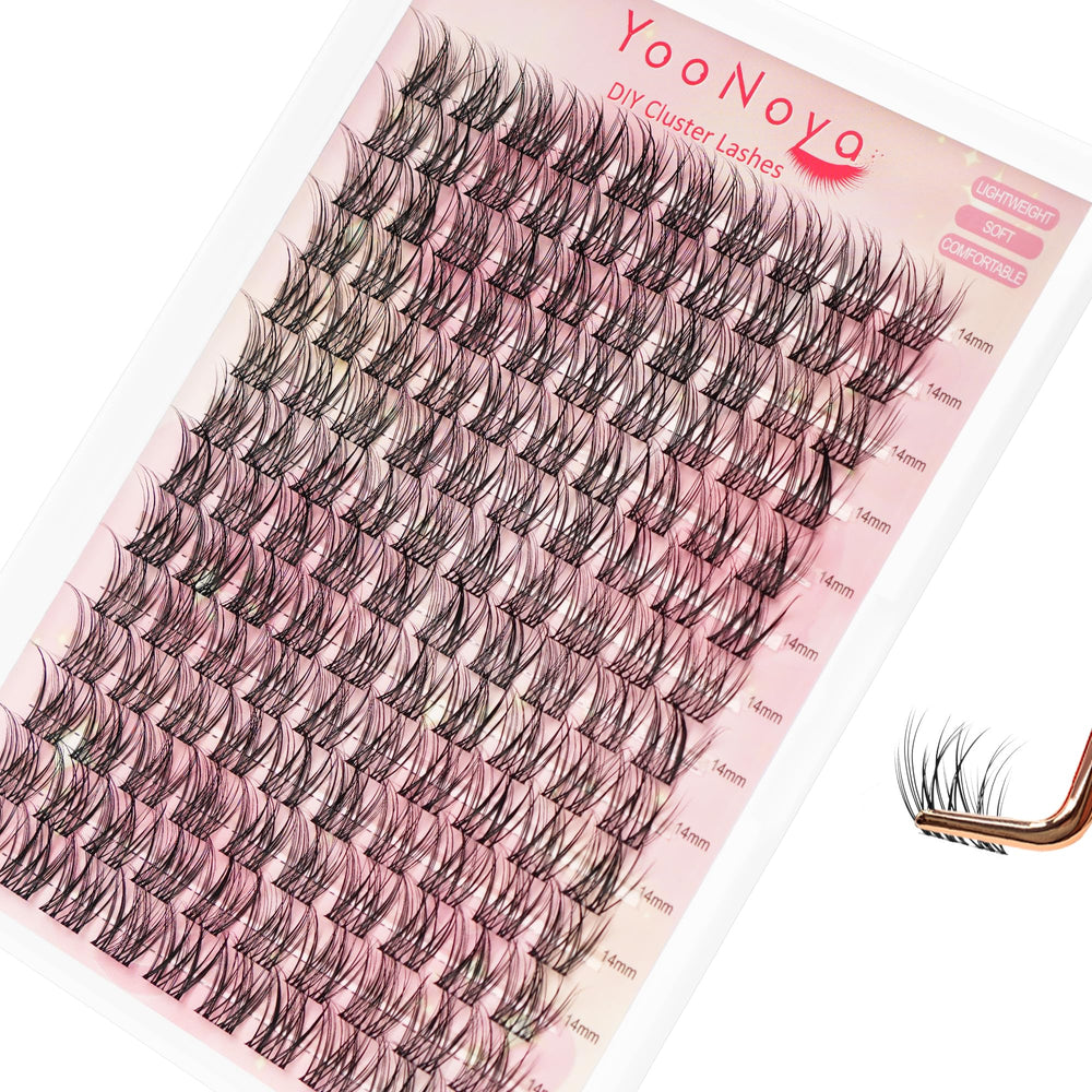 Yoonoya soft PBT fiber lash clusters feel lightweight and comfortable.