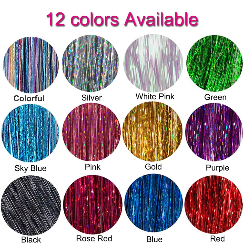 YOOONXI color variety hair tinsel styles to match outfits