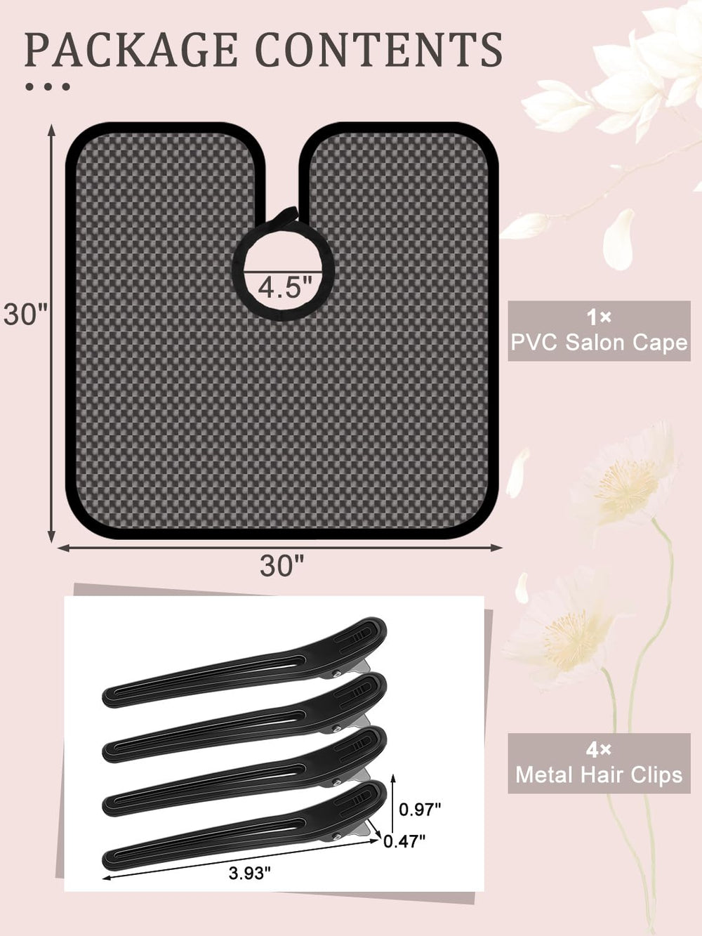 YOOVR cape provides 30x30 inch coverage protecting shoulders