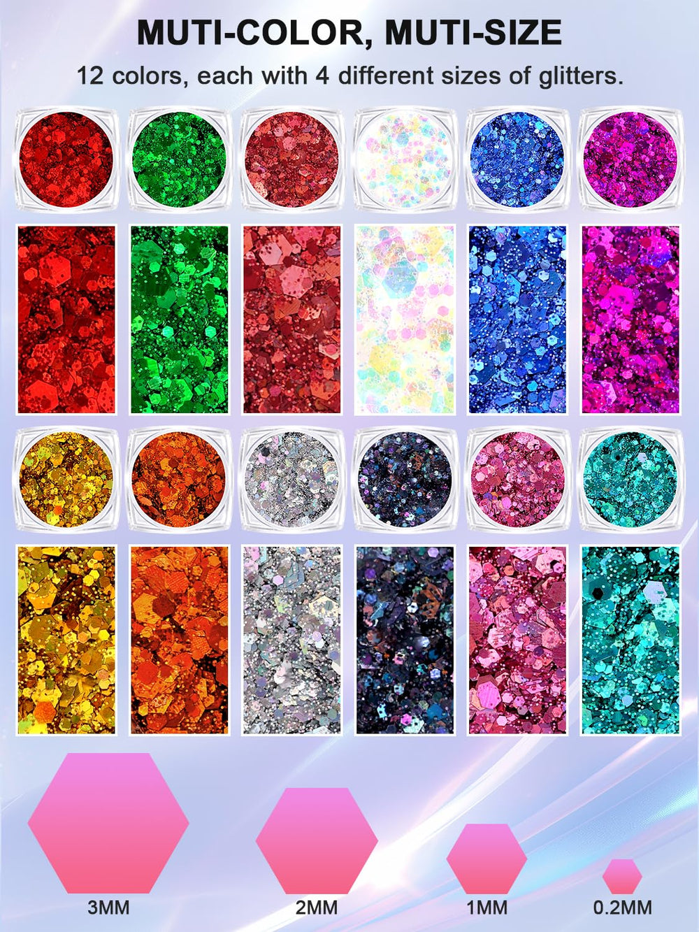 YOOVR face glitter application sponge enabling quick, mess-free use