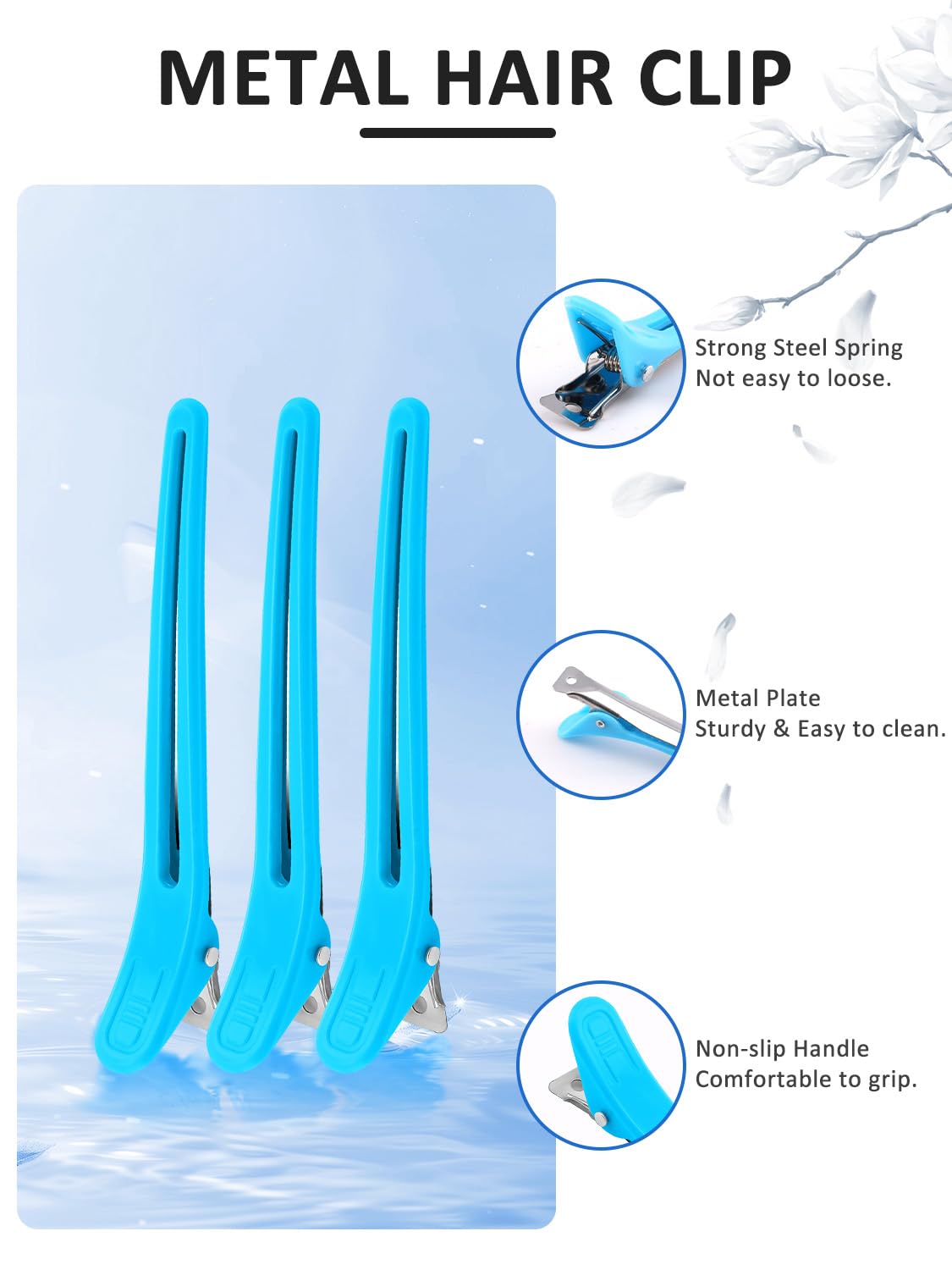 YOOVR metal hair clips set for secure sectioning