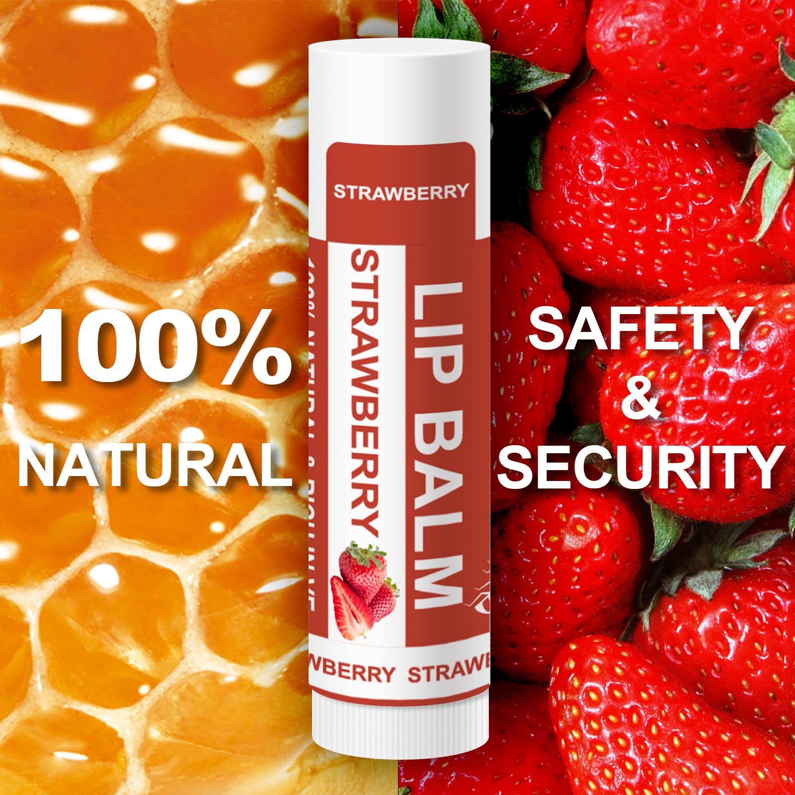 Yopela lip balm strawberry flavor offers fruity aroma and lasting hydration.