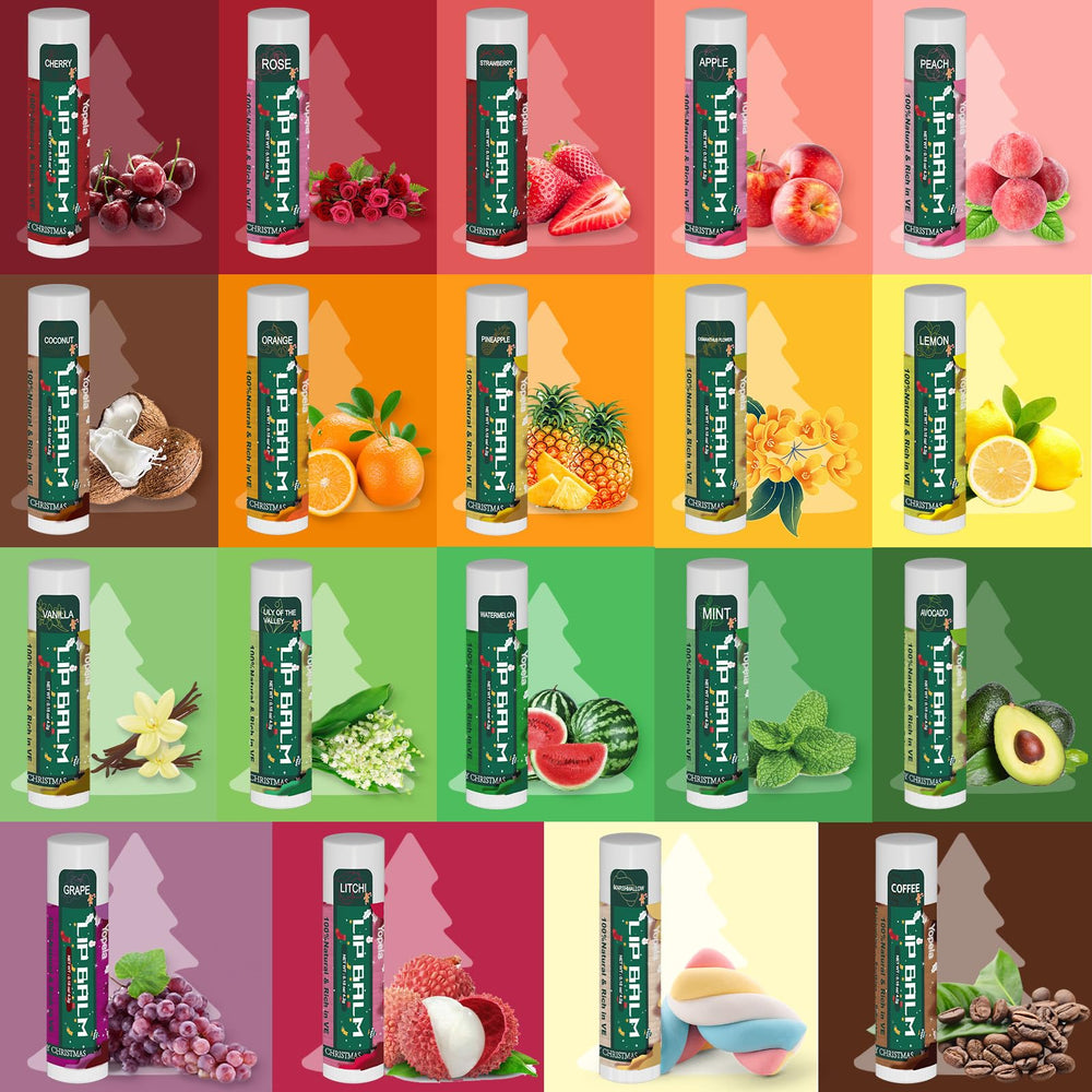Yopela 19-flavor lip balm assortment for varied tastes.