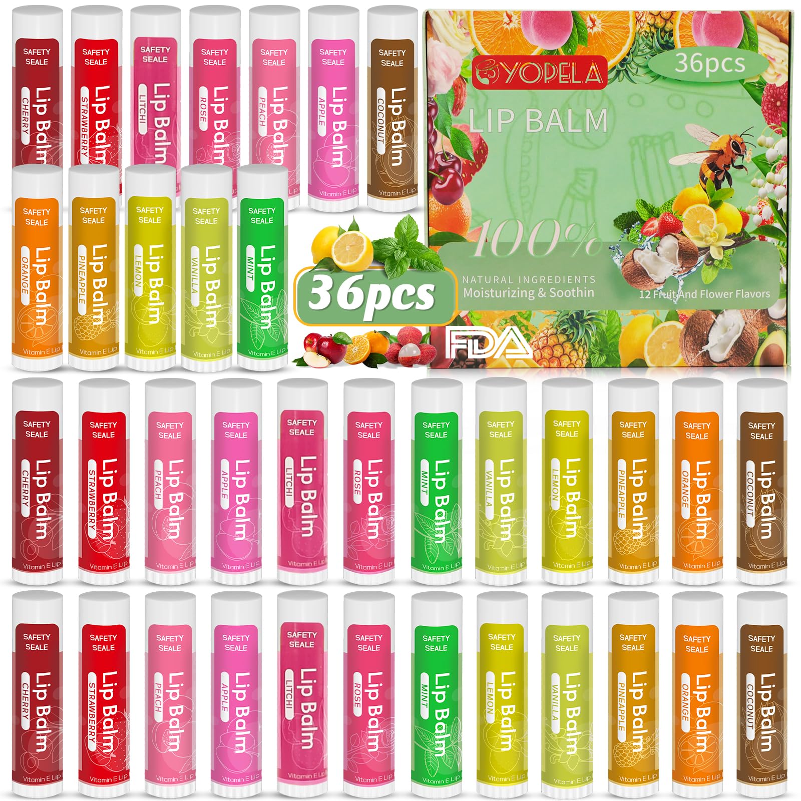 Yopela vanilla lip balm for all-day hydration