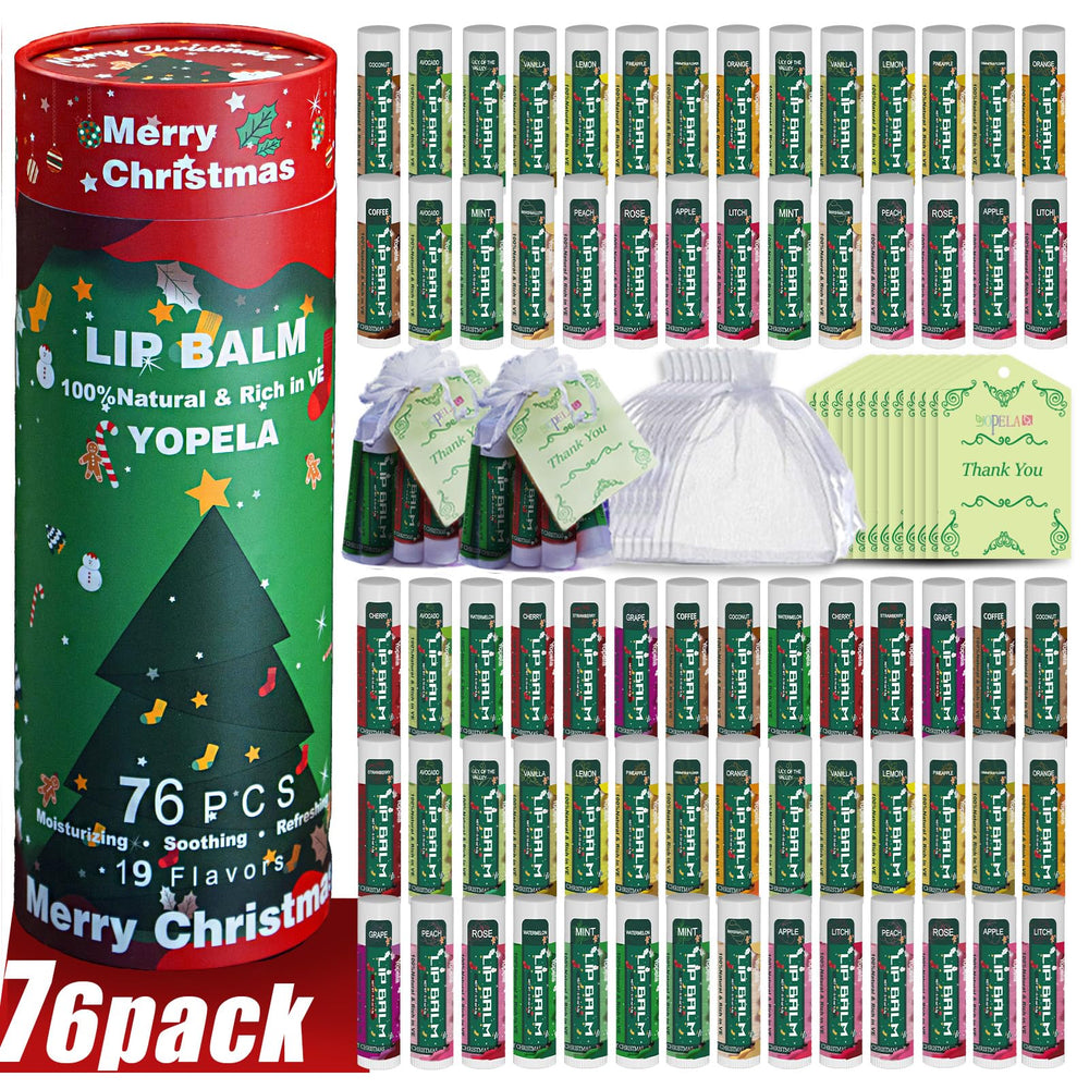 Yopela lip balm bulk packaging highlights festive presentation for gifting