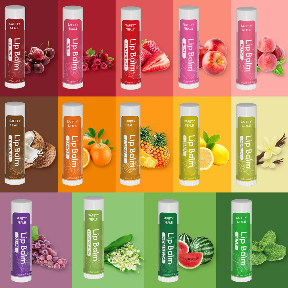 Yopela lip balm with vitamin E and coconut oil highlights nourishing ingredients