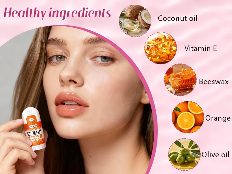 Yopela mango flavor lip balm close-up with tropical care